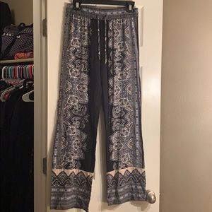 Fun groovy paisley soft pants, flare cut